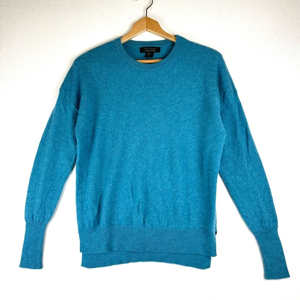 Tahari Cashmere Crewneck Sweater Office Quiet Luxury‎